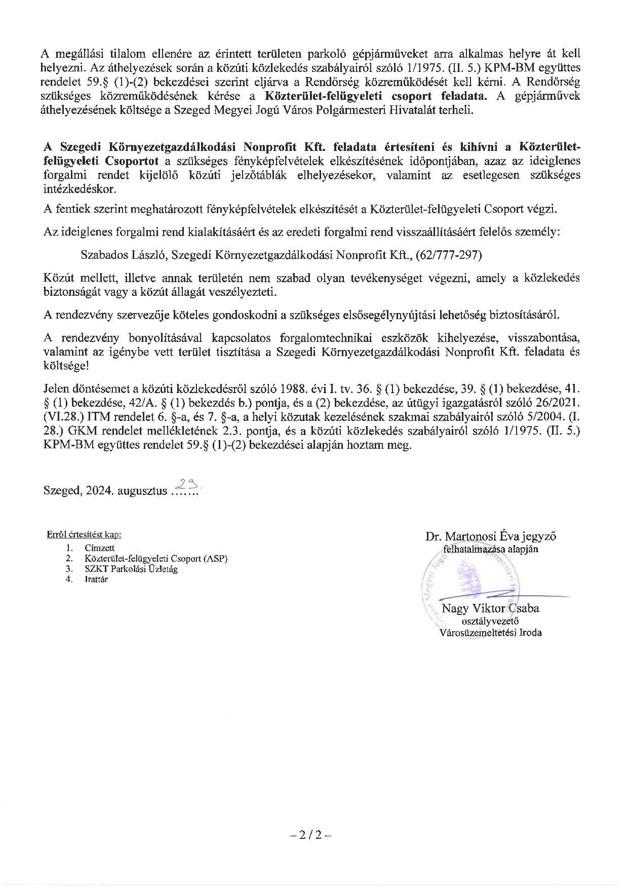 A forgalmi rend ideiglenes módosítása 2 A forgalmi rend ideiglenes módosítása 2